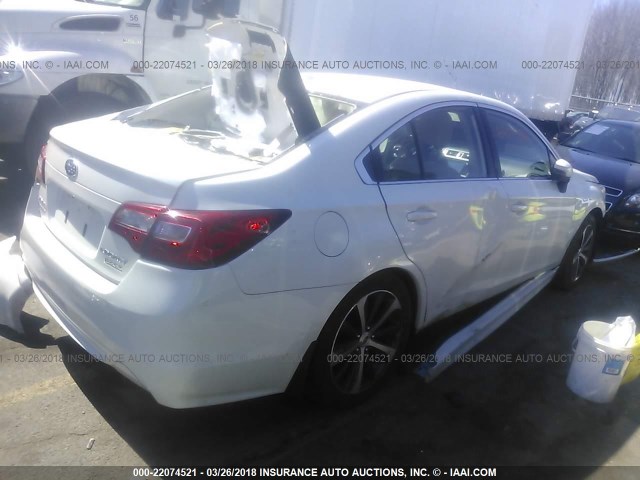 4S3BNAL69F3030928 - 2015 SUBARU LEGACY 2.5I LIMITED WHITE photo 4