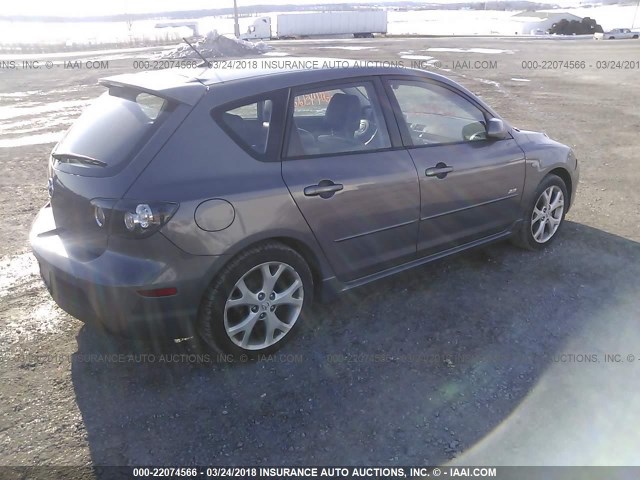 JM1BK344281156130 - 2008 MAZDA 3 HATCHBACK GRAY photo 4