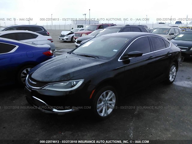 1C3CCCAB1GN143448 - 2016 CHRYSLER 200 LIMITED BLACK photo 2