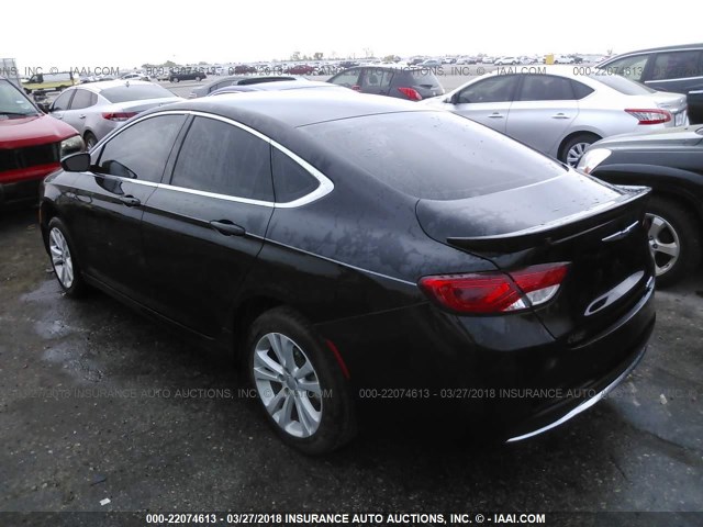 1C3CCCAB1GN143448 - 2016 CHRYSLER 200 LIMITED BLACK photo 3