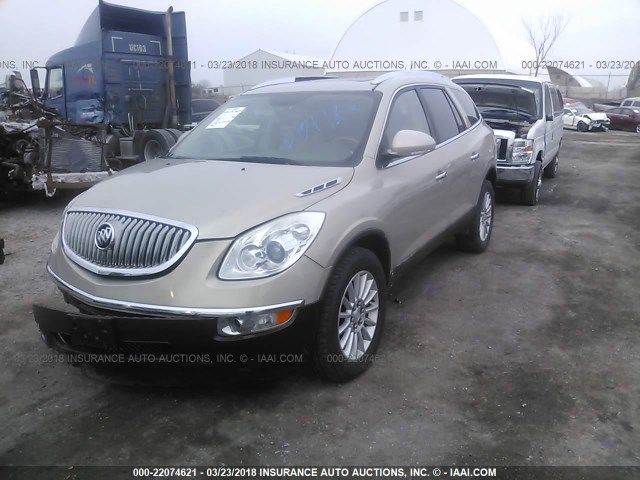 5GAER23D59J160714 - 2009 BUICK ENCLAVE CXL GOLD photo 2