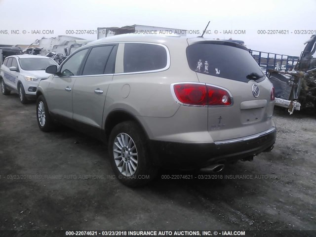 5GAER23D59J160714 - 2009 BUICK ENCLAVE CXL GOLD photo 3