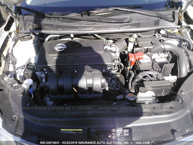 3N1AB7AP7FY364372 - 2015 NISSAN SENTRA S/SV/SR/SL SILVER photo 10