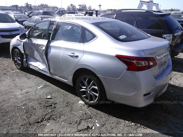 3N1AB7AP7FY364372 - 2015 NISSAN SENTRA S/SV/SR/SL SILVER photo 3