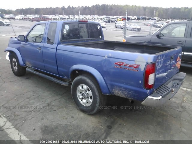 1N6ED26Y9XC306462 - 1999 NISSAN FRONTIER KING CAB XE/KING CAB SE BLUE photo 3