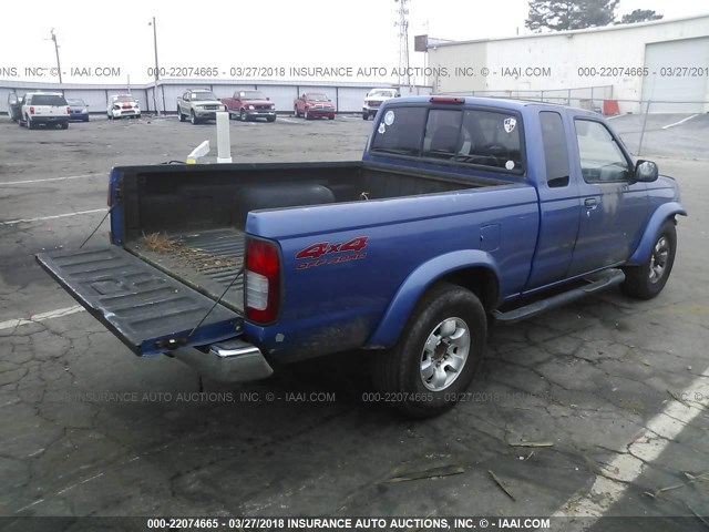 1N6ED26Y9XC306462 - 1999 NISSAN FRONTIER KING CAB XE/KING CAB SE BLUE photo 4