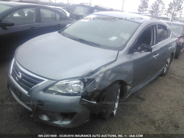 3N1AB7AP0DL626856 - 2013 NISSAN SENTRA S/SV/SR/SL GRAY photo 2