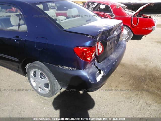 JTDBR32E352061539 - 2005 TOYOTA COROLLA CE/LE Dark Blue photo 6