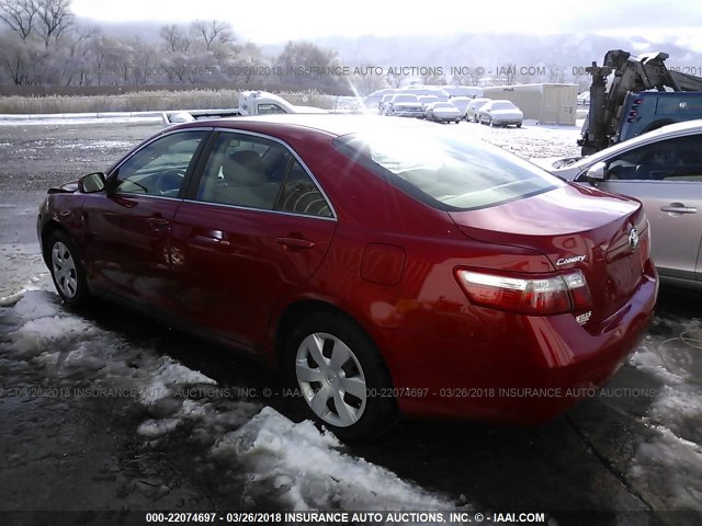 JTNBE46K573033137 - 2007 TOYOTA CAMRY NEW GENERAT CE/LE/XLE/SE RED photo 3