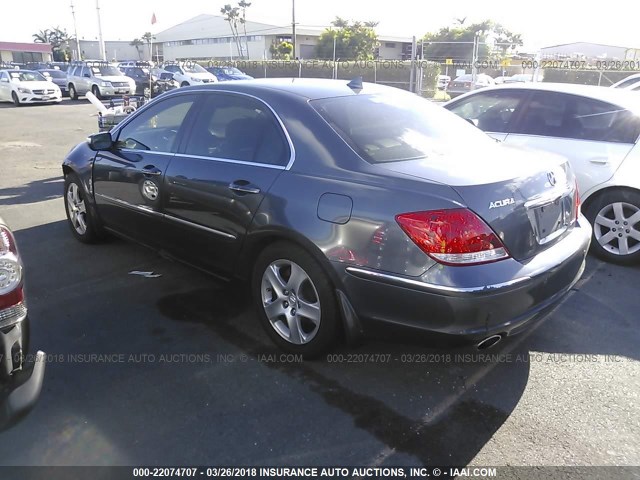 JH4KB16355C002471 - 2005 ACURA RL GRAY photo 3