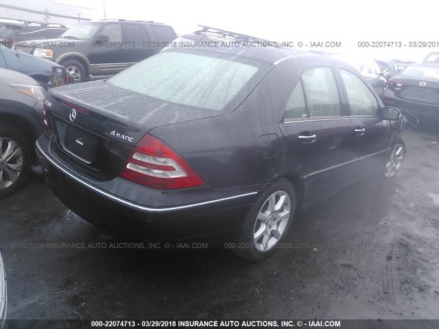 WDBRF92H67F874842 - 2007 MERCEDES-BENZ C 280 4MATIC BLACK photo 4