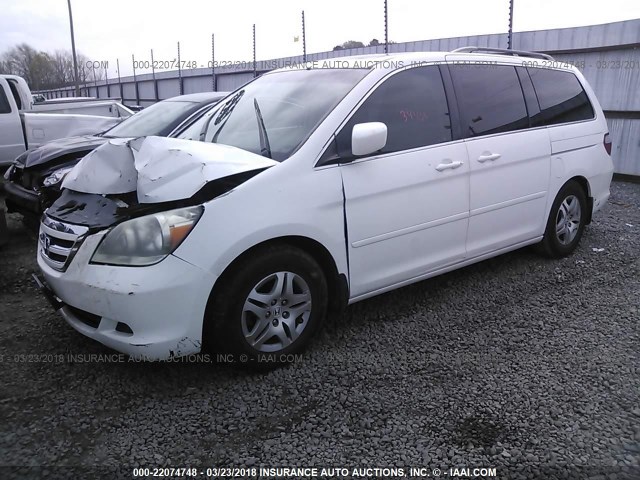 5FNRL38607B447173 - 2007 HONDA ODYSSEY EXL თეთრი ფოტო 2