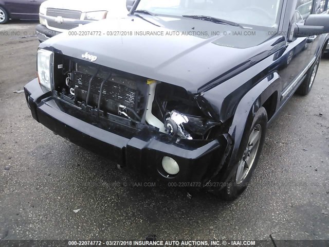 1J8HG48K36C273283 - 2006 JEEP COMMANDER BLACK photo 6