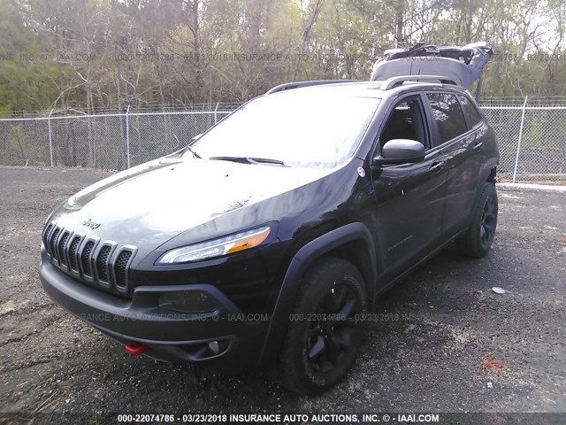 1C4PJMBB4HW647740 - 2017 JEEP CHEROKEE TRAILHAWK BLACK photo 2
