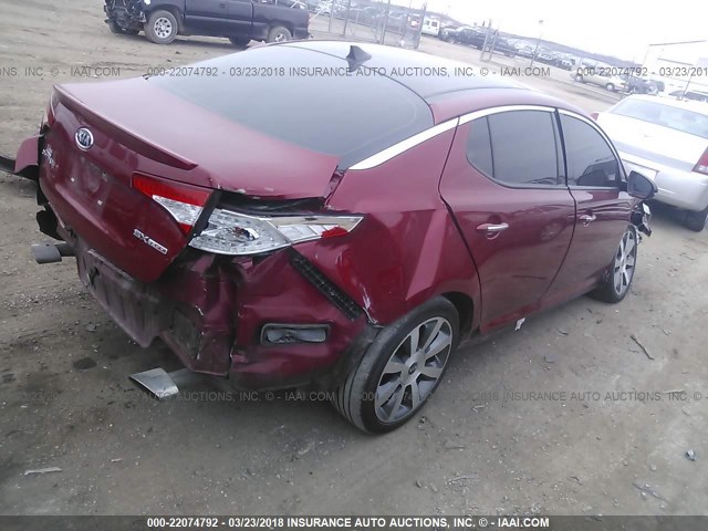 5XXGR4A61CG031291 - 2012 KIA OPTIMA SX RED photo 4