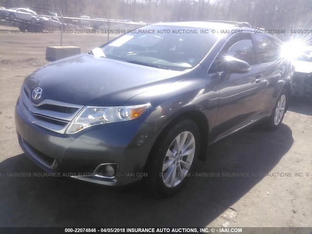 4T3BA3BB6DU043748 - 2013 TOYOTA VENZA LE/XLE GRAY photo 2