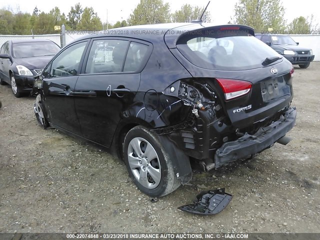 KNAFK5A89G5571924 - 2016 KIA FORTE LX BLACK photo 3