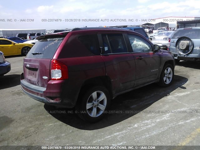 1C4NJCEA1CD605633 - 2012 JEEP COMPASS LATITUDE 红色 照片 4