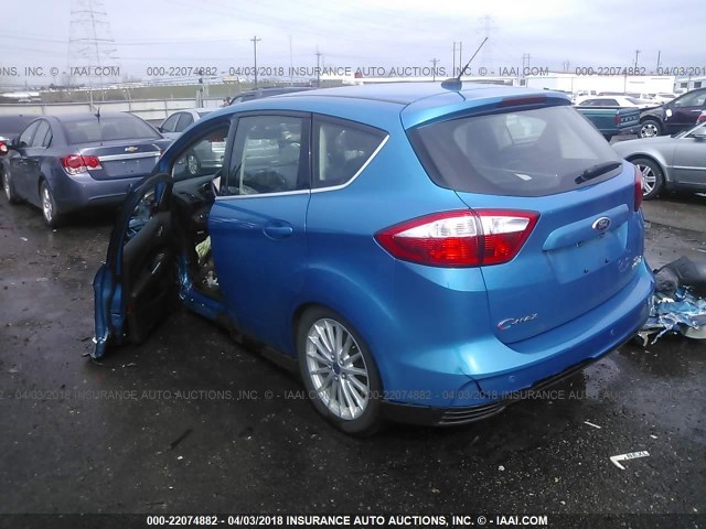 1FADP5BU1EL502943 - 2014 FORD C-MAX SEL BLUE photo 3