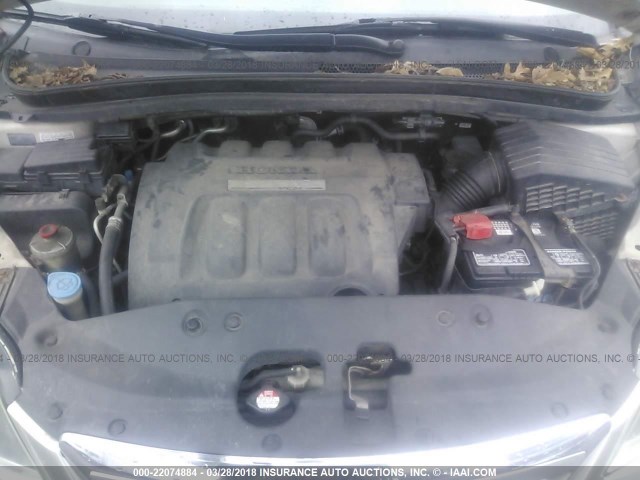 5FNRL38786B451303 - 2006 HONDA ODYSSEY EXL ვერცხლისფერი ფოტო 10