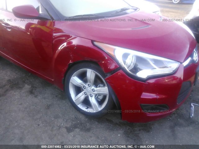 KMHTC6AD6FU232365 - 2015 HYUNDAI VELOSTER RED photo 6