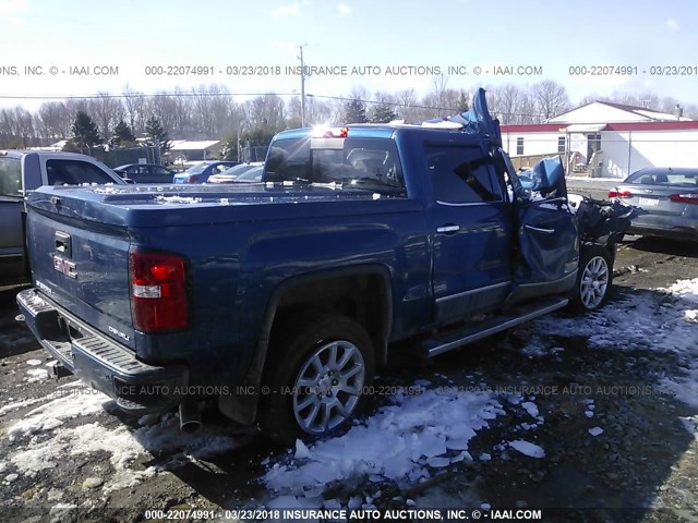 3GTU2WECXFG311201 - 2015 GMC SIERRA K1500 DENALI BLUE photo 4