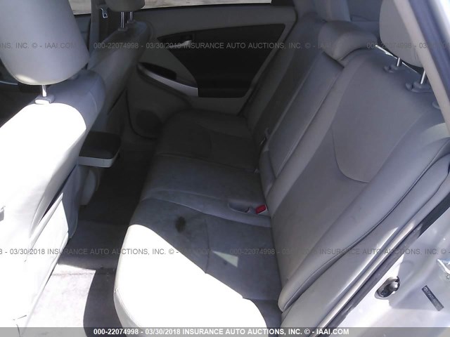 JTDKN3DU4A0238590 - 2010 TOYOTA PRIUS SILVER photo 8