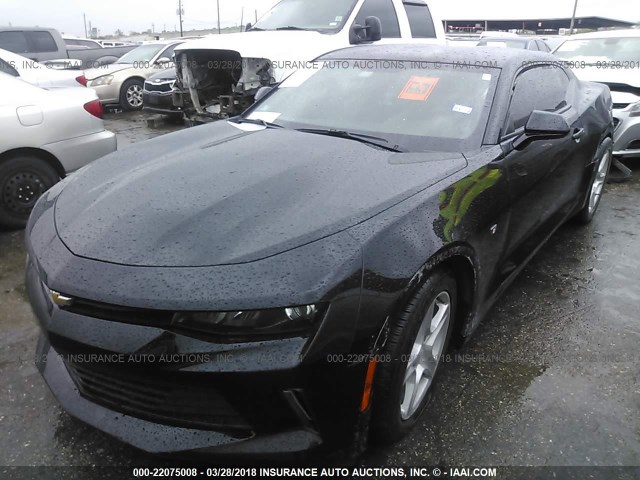 1G1FB1RS7H0132403 - 2017 CHEVROLET CAMARO LT BLACK photo 2