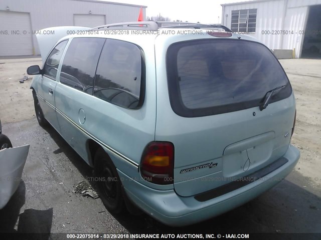 2FMDA5142TBB29045 - 1996 FORD WINDSTAR WAGON GREEN photo 3