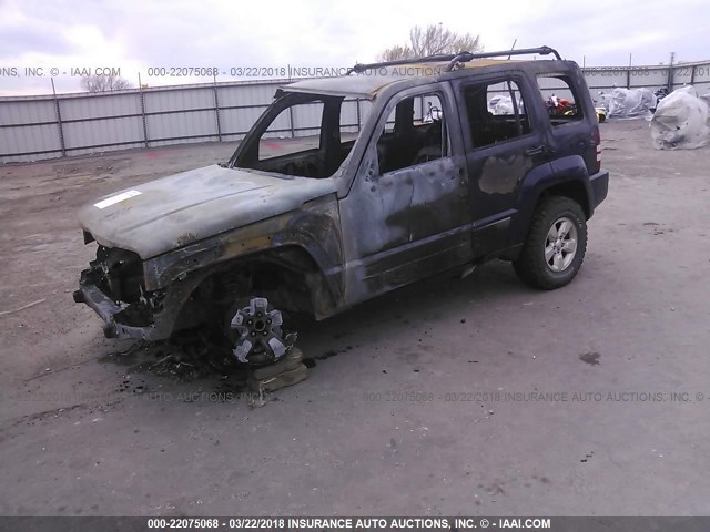 1C4PJMAK5CW128609 - 2012 JEEP LIBERTY SPORT 深蓝色 照片 2