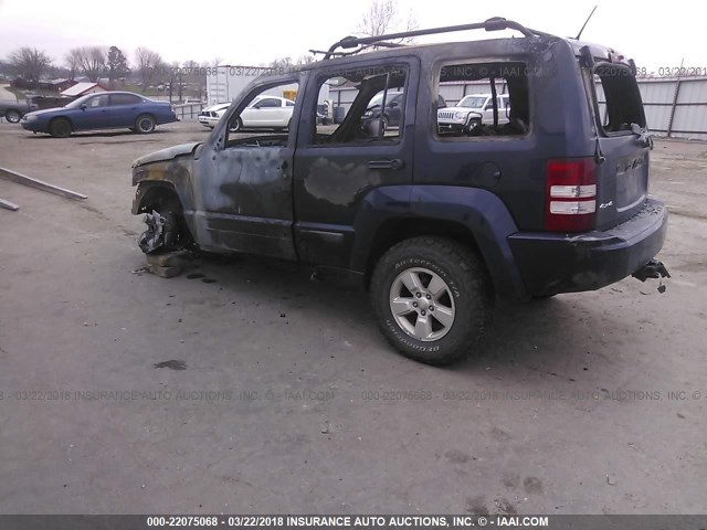 1C4PJMAK5CW128609 - 2012 JEEP LIBERTY SPORT 深蓝色 照片 3