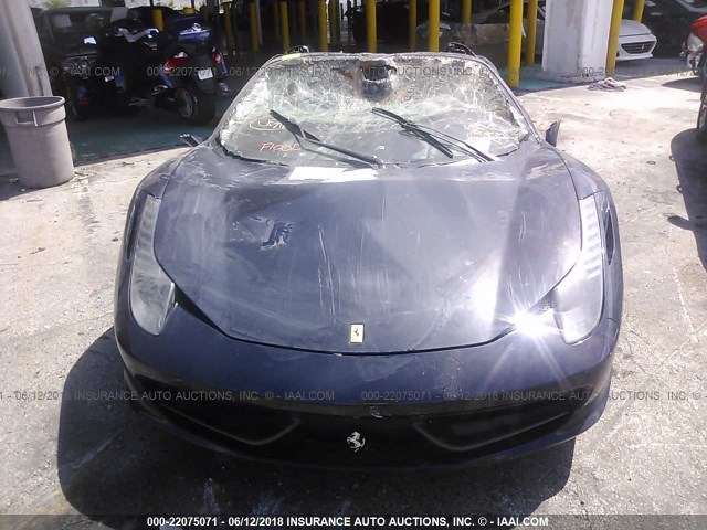 ZFF68NHA3E0198319 - 2014 FERRARI 458 SPIDER BLUE photo 6