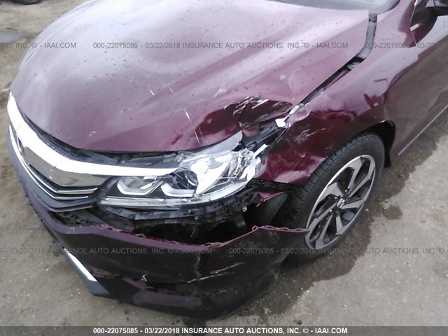 1HGCR2F89GA062708 - 2016 HONDA ACCORD EXL MAROON photo 6