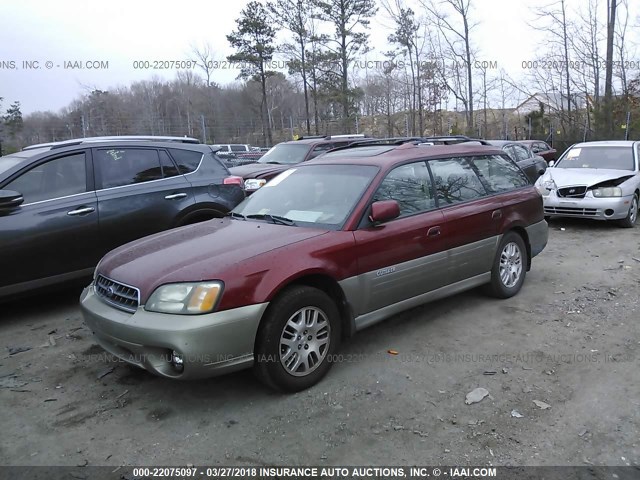 4S3BH686246629761 - 2004 SUBARU LEGACY OUTBACK LIMITED RED photo 2