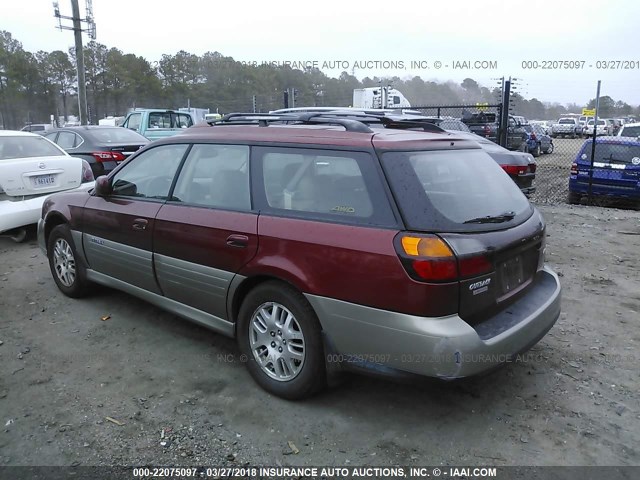 4S3BH686246629761 - 2004 SUBARU LEGACY OUTBACK LIMITED RED photo 3