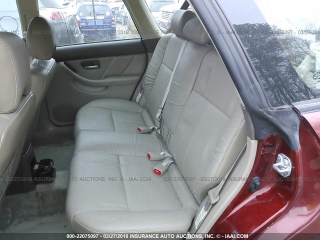 4S3BH686246629761 - 2004 SUBARU LEGACY OUTBACK LIMITED RED photo 8