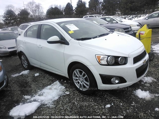 1G1JC5SHXE4116505 - 2014 CHEVROLET SONIC LT WHITE photo 1