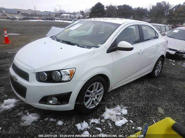 1G1JC5SHXE4116505 - 2014 CHEVROLET SONIC LT WHITE photo 2