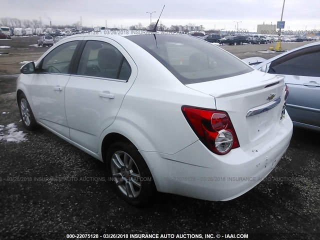 1G1JC5SHXE4116505 - 2014 CHEVROLET SONIC LT WHITE photo 3