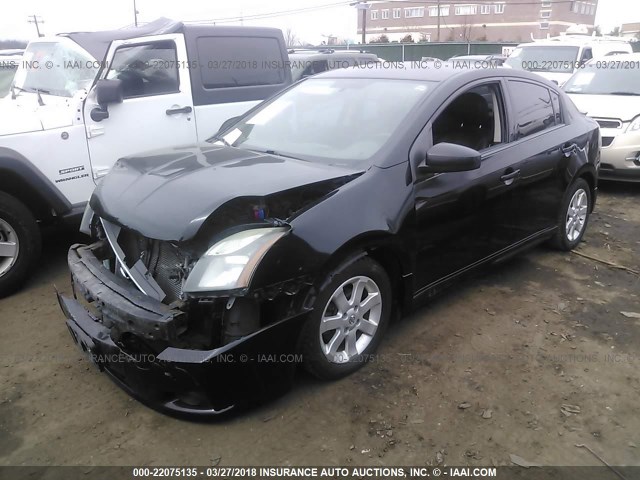 3N1AB6AP3CL758020 - 2012 NISSAN SENTRA 2.0/2.0S/SR/2.0SL BLACK photo 2