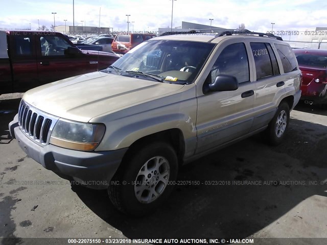 1J4GW48S8YC268230 - 2000 JEEP GRAND CHEROKEE LAREDO TAN photo 2