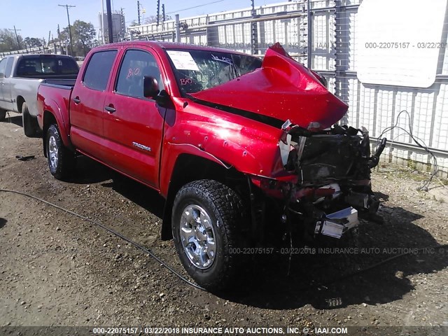 5TFLU4EN7BX009608 - 2011 TOYOTA TACOMA DOUBLE CAB RED photo 1