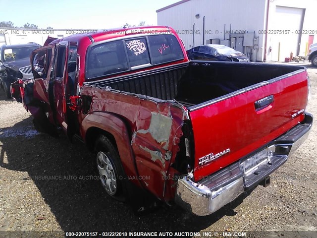 5TFLU4EN7BX009608 - 2011 TOYOTA TACOMA DOUBLE CAB RED photo 3