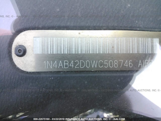 1N4AB42D0WC508746 - 1998 NISSAN 200SX SE ORANGE photo 9