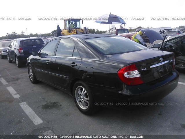 4T1BE30K23U146051 - 2003 TOYOTA CAMRY LE/XLE/SE BLACK photo 3