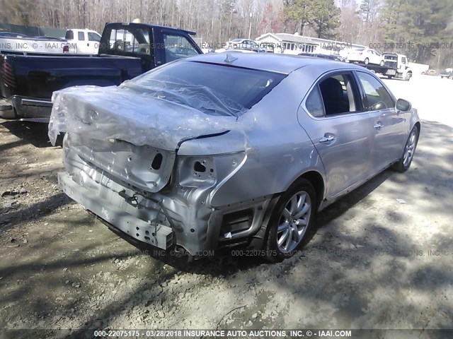 JTHGL46F475018506 - 2007 LEXUS LS 460L SILVER photo 4