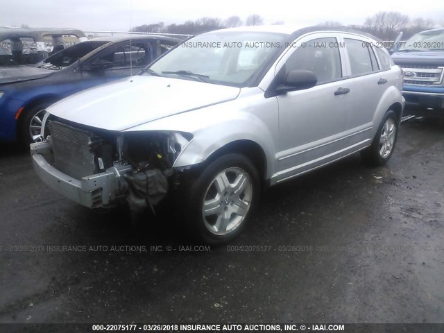 1B3HB48BX7D347754 - 2007 DODGE CALIBER SXT SILVER photo 2