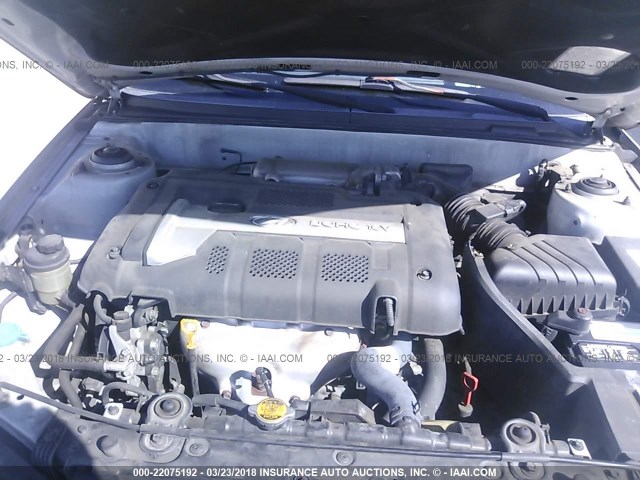 KMHDN46D85U161843 - 2005 HYUNDAI ELANTRA GLS/GT SILVER photo 10