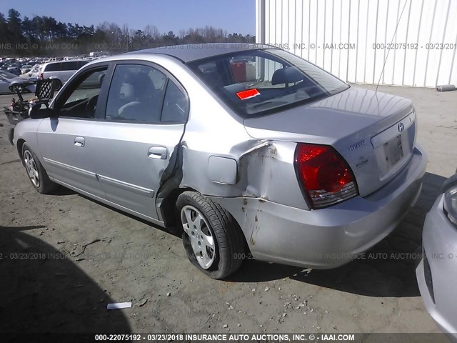 KMHDN46D85U161843 - 2005 HYUNDAI ELANTRA GLS/GT SILVER photo 3