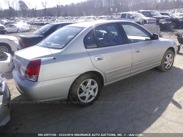 KMHDN46D85U161843 - 2005 HYUNDAI ELANTRA GLS/GT SILVER photo 4